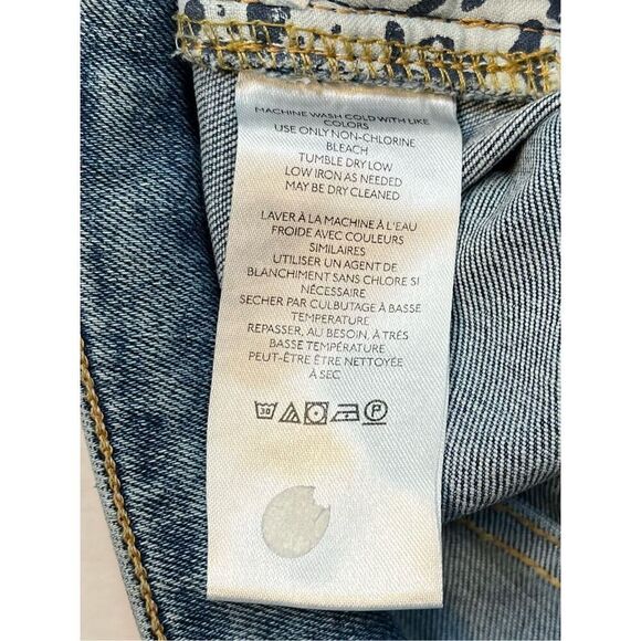 Free People We theFree Shayla Mid Rise Bootcut Jeans Size 28 Embroidered Pockets - Picture 7 of 10